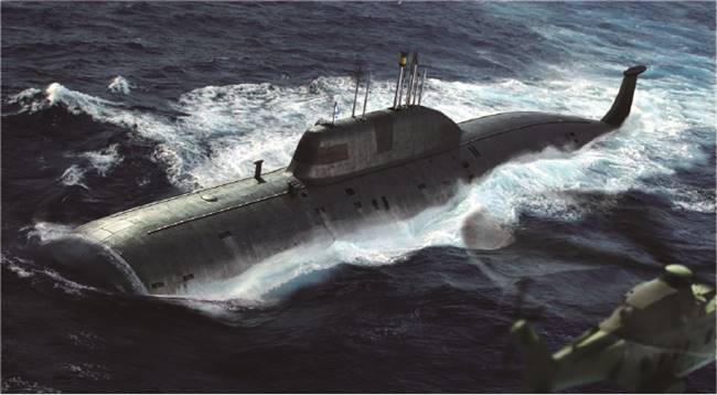83525 1/350 Russian Navy SSN Akula Class Attack Submarine