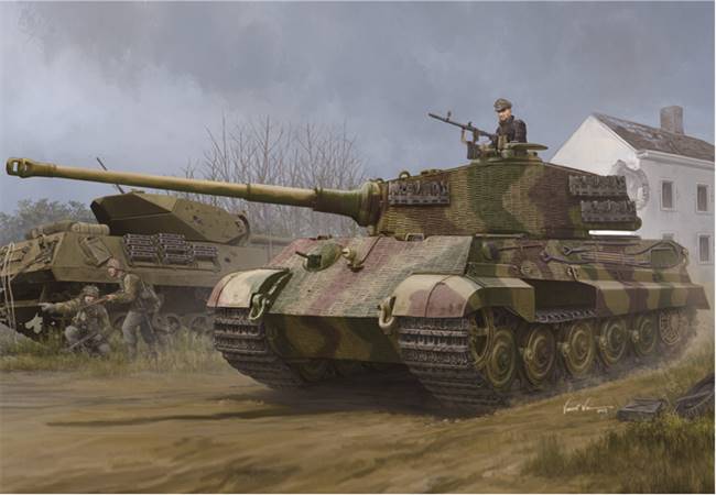 84531 1/35 PzKpfwVI SdKfz182 Tiger II Henschel 1944 Production w/ Zimmerit