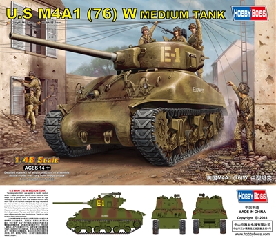 84801 1/48 M4A1 76W TANK