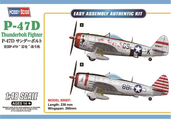 85811 1/48 P-47D Thunderbolt Fighter