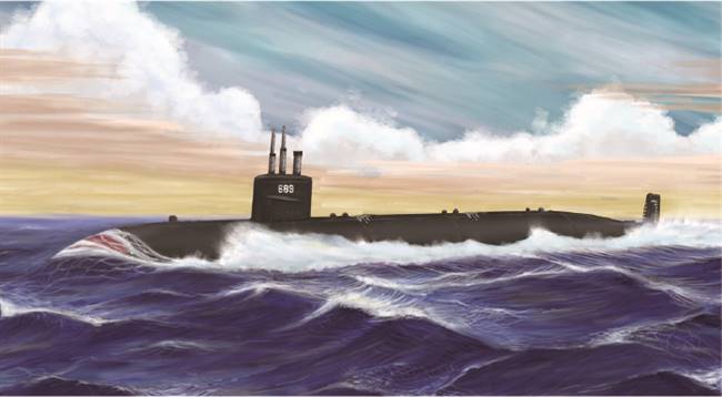87014 1/700 Los Angeles Submarine SSN-688