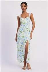 Floral Chiffon Maxi Dress