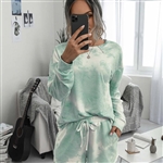 Green Tie Dye Lounge Set