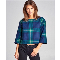 Plaid Out Of Here Top