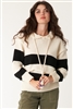 Striped Hoodie Pullover Sweater