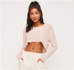 Hustle Cropped Top Hoodie