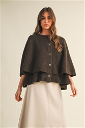 Sweater Cape Cardigan