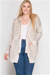 Taupe Hooded Jacket