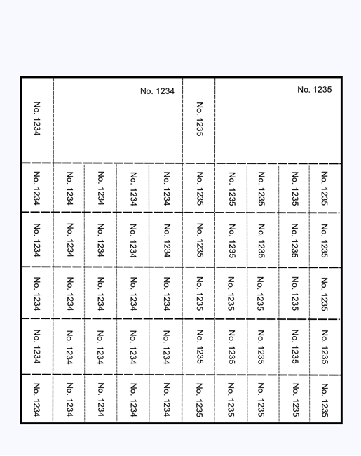 Silent Auction Cards, Pre-numbered