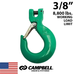3/8" Grade 100 Clevis Sling Hook with Latch