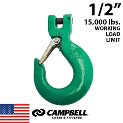 1/2" Grade 100 Clevis Sling Hook with Latch