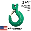 3/4 Inch Grade 100 Clevis Sling Hook with Latch