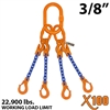 3/8 inches X100 AQOS Grade 100 Chain Sling