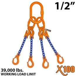 1/2 inches X100 AQOS Grade 100 Chain Sling