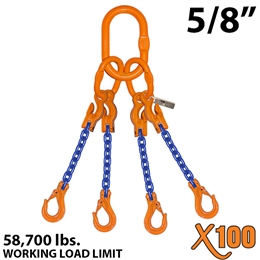 5/8 inches X100 AQOS Grade 100 Chain Sling