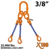 3/8 inch X100 ATOS Grade 100 Chain Sling