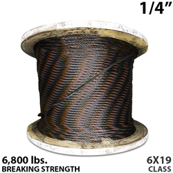 1/4 Inch Coil Bulk Wire Rope BIWRC 6X19