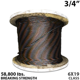 3/4 Inch Bulk Wire Rope BIWRC 6X19