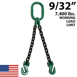 9/32 Inch Grade 100 DOG Chain Sling - USA