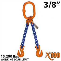 3/8 Inch X100 DOG Grade 100 Chain Sling