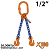 1/2 Inch X100 DOG Grade 100 Chain Sling