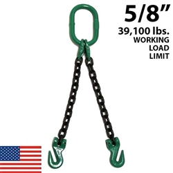 5/8 Inch Grade 100 DOG Chain Sling - USA
