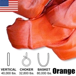 Orange Endless Round Slings