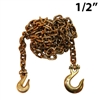 1/2 Inch Grade 70 Transport Binder Chain with Grab Hook and Slip Hook