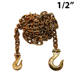 1/2 Inch Grade 70 Transport Binder Chain with Grab Hook and Slip Hook
