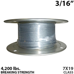 3/16" 7x19 Galvanized Aircraft Cable