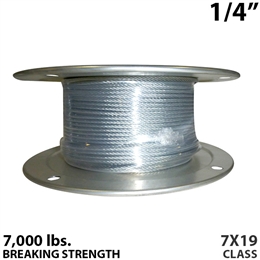 1/4" 7x19 Galvanized Aircraft Cable