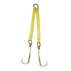 Nylon V Bridle with J Hooks & Mini T Hooks 15"