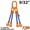 9/32" X100 QOG Grade 100 Chain Sling