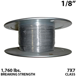1/8" 7X7 Stainless Steel Aircraft Cable