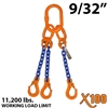 9/32" X100 TOS Grade 100 Chain Sling