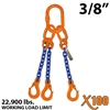 3/8" X100 TOS Grade 100 Chain Sling