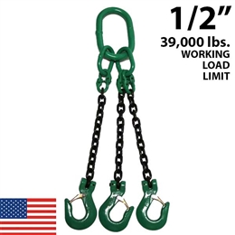 1/2" Grade 100 TOS Chain Sling - USA