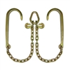 GRADE 70 V Chain with 15" J Hooks, Grab Hooks, and Pear Link