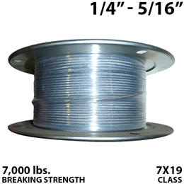 1/4" - 5/16" 7X19 Vinyl Coated Aircraft Cable