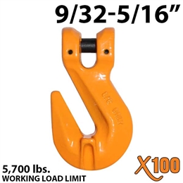 9/32"-5/16" X100 Grade 100 Clevis Grab Hook