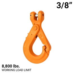 3/8" Grade 100 Clevis Self Locking Hook