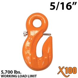 5/16" X100 Grade 100 Eye Grab Hook w/ Latch