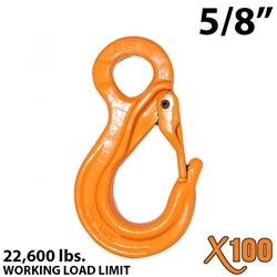 5/8" X100 Grade 100 Eye Sling Hook with Latch
