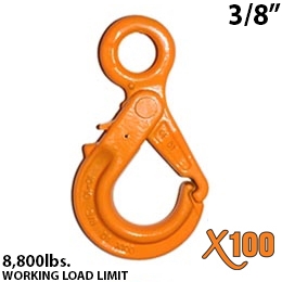 3/8" X100 Grade 100 Eye Self Locking Hook