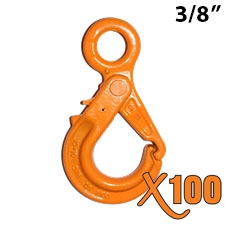 3/8" GRADE 100 Eye Self Locking Hook X100 BRAND