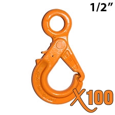 1/2" GRADE 100 Eye Self Locking Hook X100 BRAND
