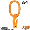 3/4" X100 Grade 100 Master Link with 3/8" Eye Grab hook with Adjuster for 1 leg sling