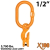 1/2" X100 Grade 100 Master Link with 9/32" - 5/16" Eye Grab hook with Adjuster for 1 leg sling