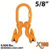 5/8" X100 Grade 100 Master Link with (2) 9/32" - 5/16" Eye Grab hook with Adjuster for 2 leg sling.