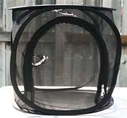 Black 12" by 12" by 12" Popup Cage without Vinyl Window